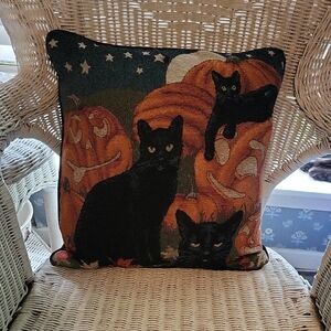 Halloween Black Cat Pillow